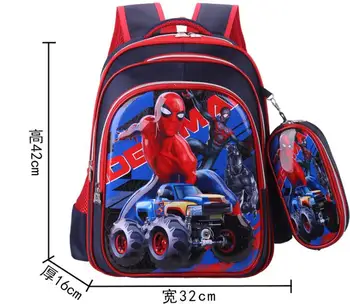 

Disney Boys School Bags Orthopedic Spiderman Backpacks for Primary Students Children Kids Bookbag Schoolbags