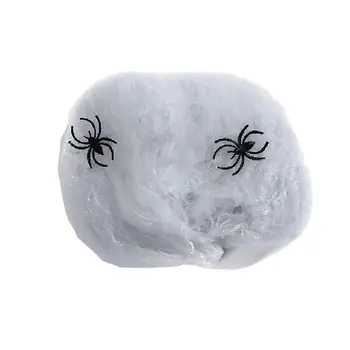 

8 Packs/160g Funny Prank Prop Stretch Spider and Spooky Spider Web Party Decoration for Bar Haunted House Halloween