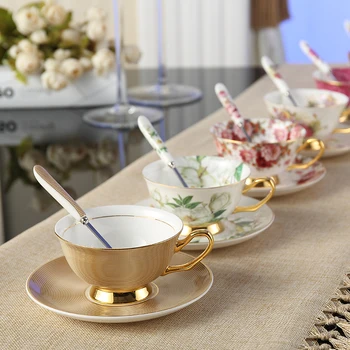 

Coffee Service Suit Ceramics Marry Gift European Coffee Cup Suit Bone China English-style Afternoon Tea Set Suit