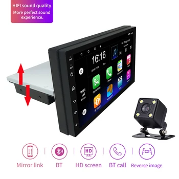 

7 Inch Universal Android 8.1 Car MP5 Player Multimedia Radio WIFI Bluetooth Quad Core with GPS Mirror-Link(4LED Camera)