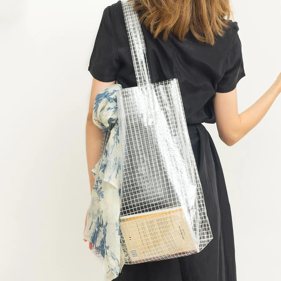 Women Print Transparent Shopping Bag  Transparent Color Tote Pvc Bag - Bag  Summer - Aliexpress