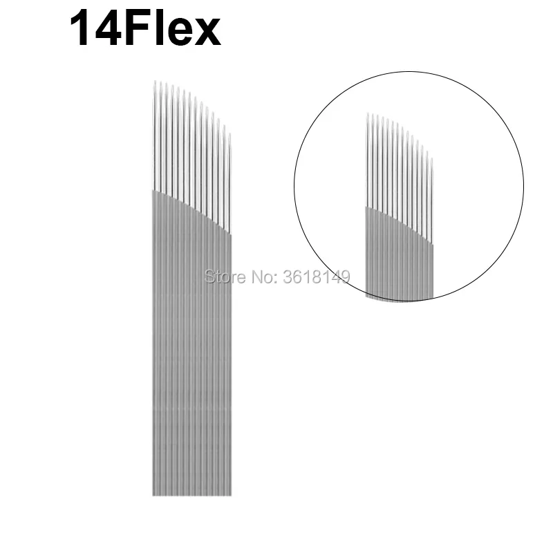 Lamina tebori 14 Flex 0,3 мм микроблейдинг иглы игла для нанесения татуировки для перманентного макияжа ламинас ручка-держатель игл 3D вышивка