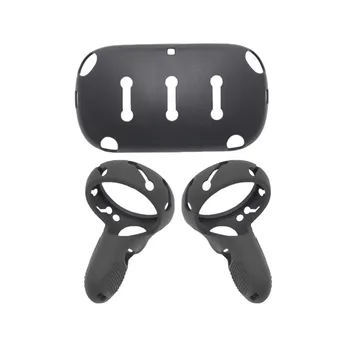 

3in1 Headset Helmet Cover & Full Proetection Touch Controller Grip Sleeve for Oculus Quest Skin Front Face Pad VR Accessories