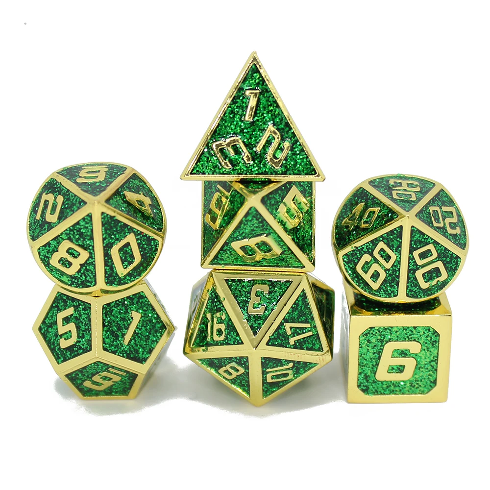 Металлические кубики D4 D6 D8 D10 D % D12 D20 с играми в кости мягкий мешочек на шнурке для