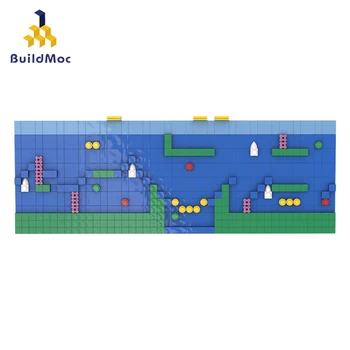 

BuildMoc Idea Classic NES Game Underwater Water Level Simulation Model Building Blocks Bricks Creator DIY Education Toys For Kid