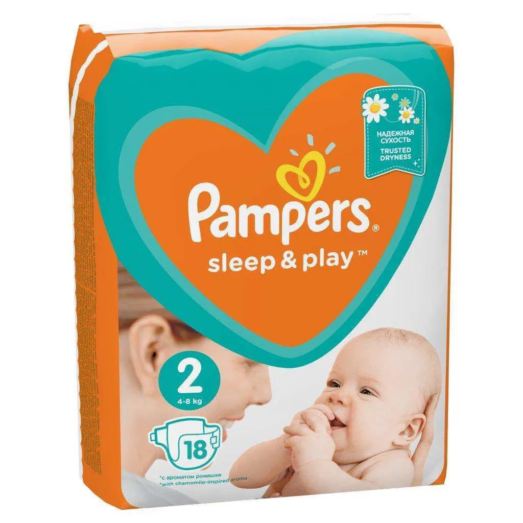 Подгузники Pampers Sleep&Play 2(3-6 кг) 18 шт