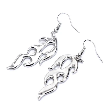 

1 Pair Hip Hop Fashion Harajuku Streetwear Flame Earrings Punk Style Earrings For Women Men Party Jewelry