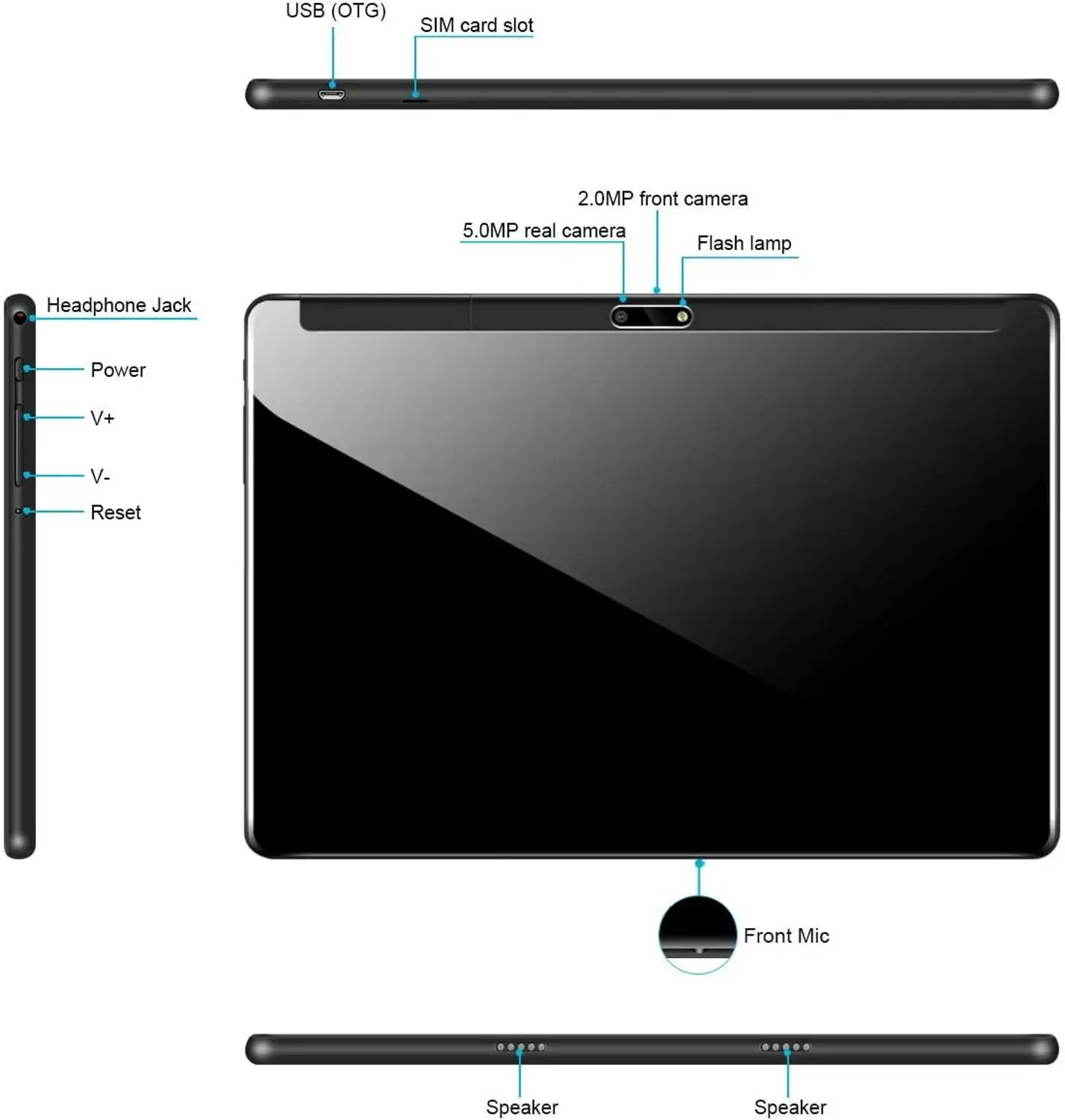 Новый планшетный ПК 8 ядер 3 ГБ ОЗУ 32 Гб 64 ПЗУ 10 дюймов 1280*800 IPS Android 9 0 звонок 4G LTE 5G WIFI