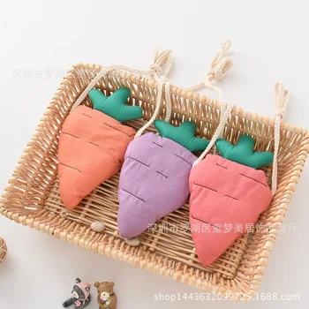 

Wholesale Carrot Purse Children & Vegetable Fabric Purse Little Girl Crush Creative Fashion Key Bag