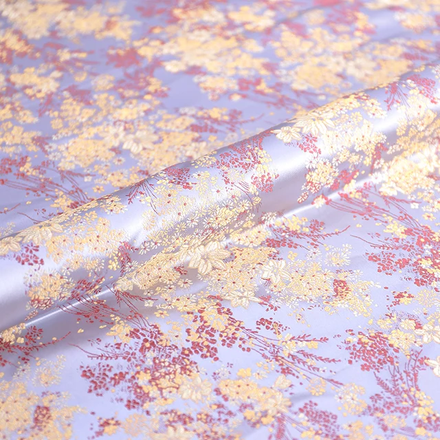 Brocade Silk Fabric Satin Flower Fabrics For Sewing Material For DIY Dress Fabric 2