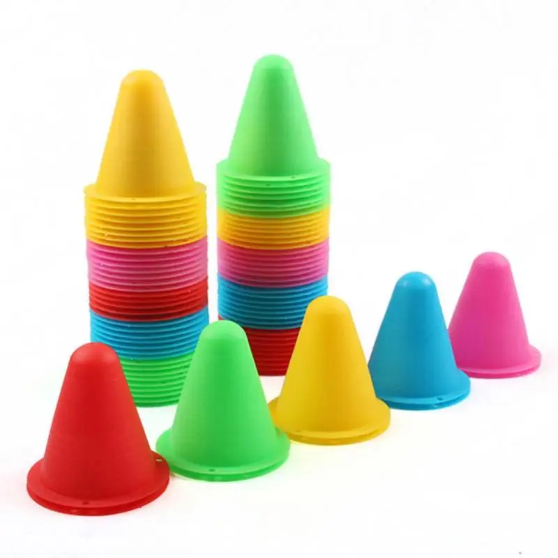 Agility Maker Cones For Slalom Roller Skating 7.8*7.5cm Sports Training Sports Outdoor Tools Traffic Cone 10 Pieces Soccer Training Cones