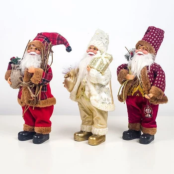 

Christmas Dolls Santa Claus Toys Xmas Figurines Christmas Gift for Kid Red Xmas Tree Ornament