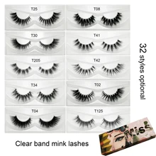 HUISGHAIR 3d натуральные норковые ресницы, ресницы, прозрачные, перекрещивающиеся, прозрачные, накладные норковые ресницы