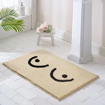 

Home Decor Fluffy Bathmat Funny Letters Bathroom Rug Bath Tub Side Carpet Function Entrance Mats Floor Mat Anti Slip Rugs
