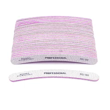 50Pcs Wholesale Sandpaper Nail File 80/80 Double Sided Buffer Block Polisher Pedicure Manicure Tool For Nails Art Manicure