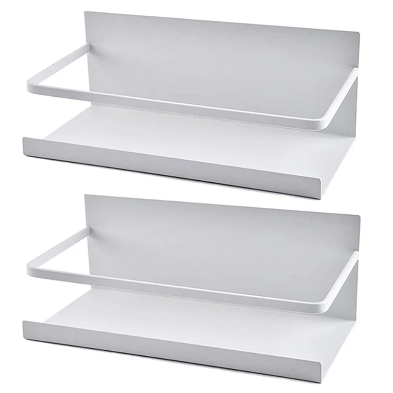 

Magnetic Spice Rack 2 Pack Spice Storage Shelf Strongly Magnetic Kitchen Organizer Racks for Spices Bottle, Tea, Coffee Syrup an