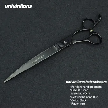 

8" Down Curved Shears Pet Dogs Gromming Scissors Sharp Edge Animals Cat Downward Cutting VG10 Micro Serrated Blade Cutting Tools