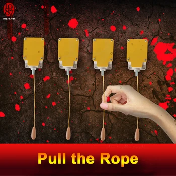 

JXKJ1987 real life room escape adventure prop pull the rope in order to open the lock and run away from secret chamber room