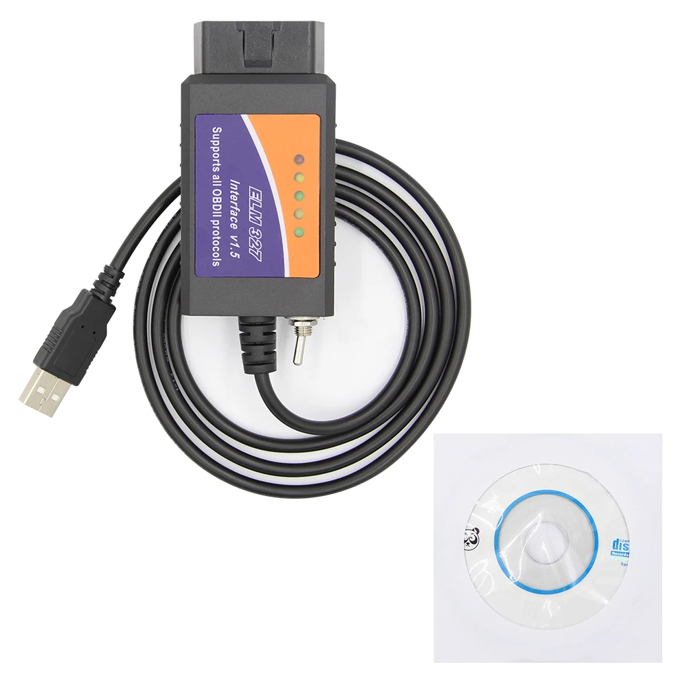 ELM327 V1.5 USB HS CAN/ms CAN переключатель OBD2 сканер PIC18F25K80 ELM 327 для Forscan OBD 2 Автомобильный диагностический инструмент для сканирования дешевые продукты