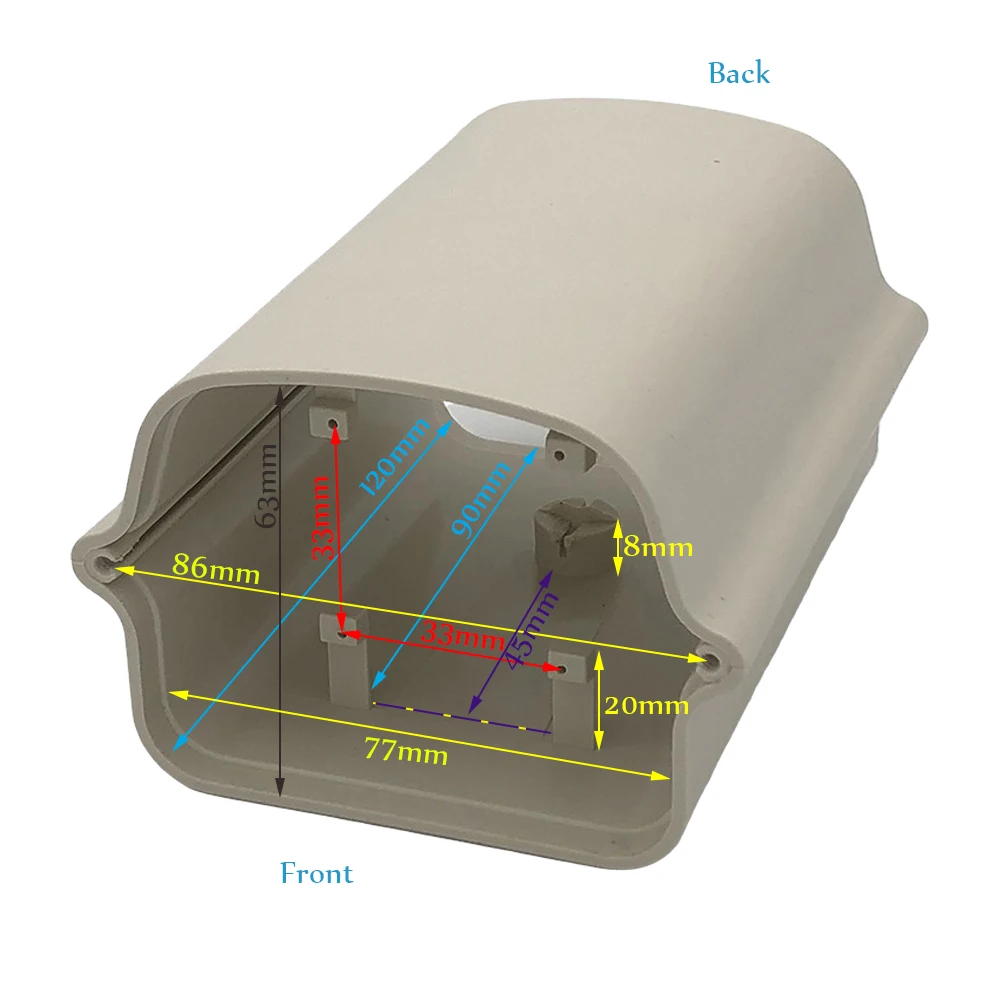 Small Universal Video Surveillance Security CCTV Camera Housing Monitoring Shell Protect Case & ABS Plastic Wall Mount Bracket