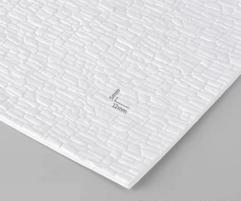 

3pcs Length:295mm Width:198mm White Culture Stone Building Model Material DIY Sand Table Making Tile Roof Model Roof
