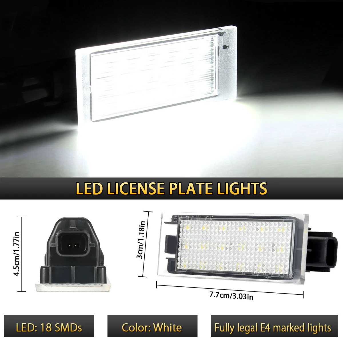 led number plate lights legal