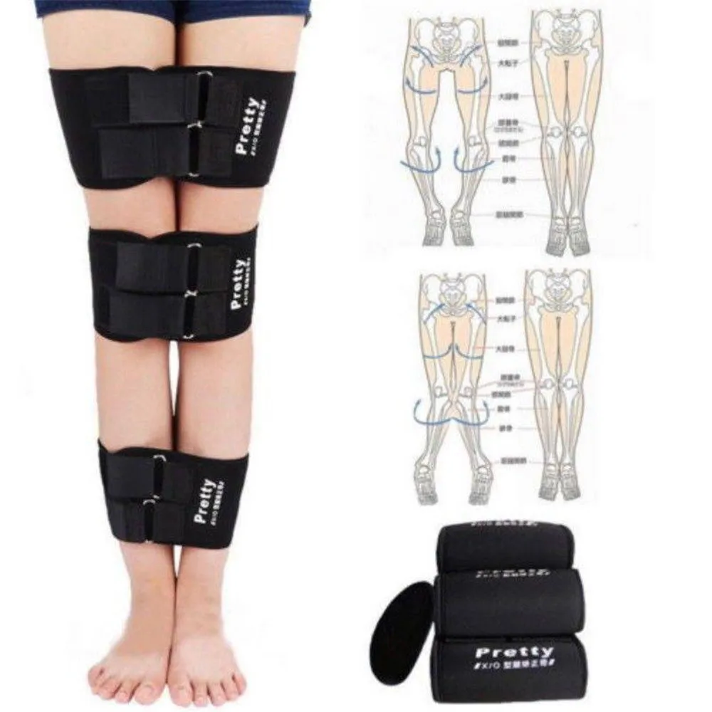 3pcs/set Effective O/X type leg bowed Legs Knee Valgum Straightening Correction Band Posture Corrector Beauty Leg Band Belt