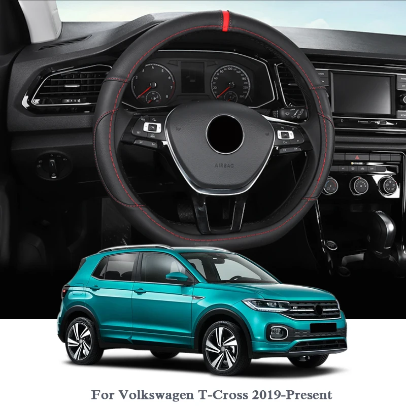 QCBXYYXH автомобильный Стайлинг для Volkswagen T-Cross 2019-подарки чехлы на рулевое колесо