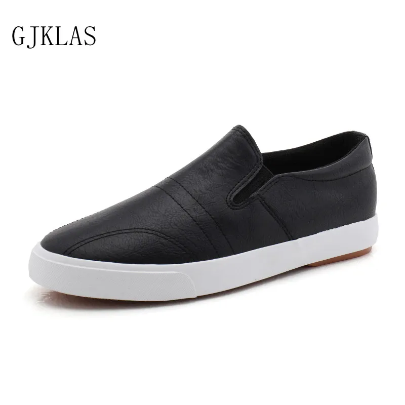 

Fashion New Mens Leather Casual Sneaker Summer White Black Sneakers Classic Comfort Casual Sneakerd Mens Loafers Mocasini Man