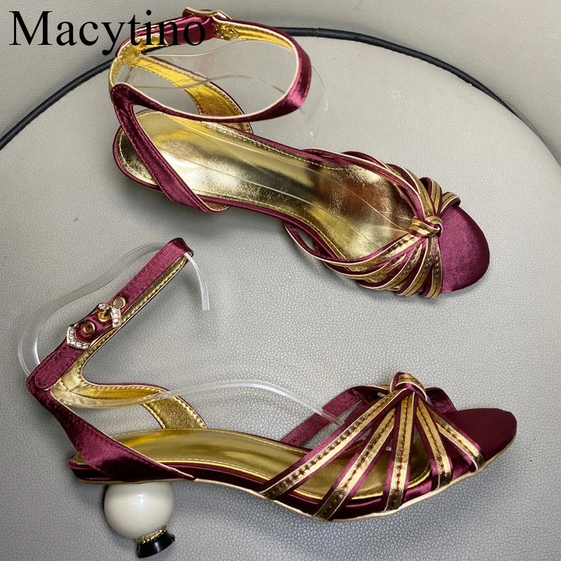 

Round Ball Heels Sandals Women Sexy Party High Strange Heels Shoes Woman Summer Weeding Shoes Ladies 2020 Strap High Heels