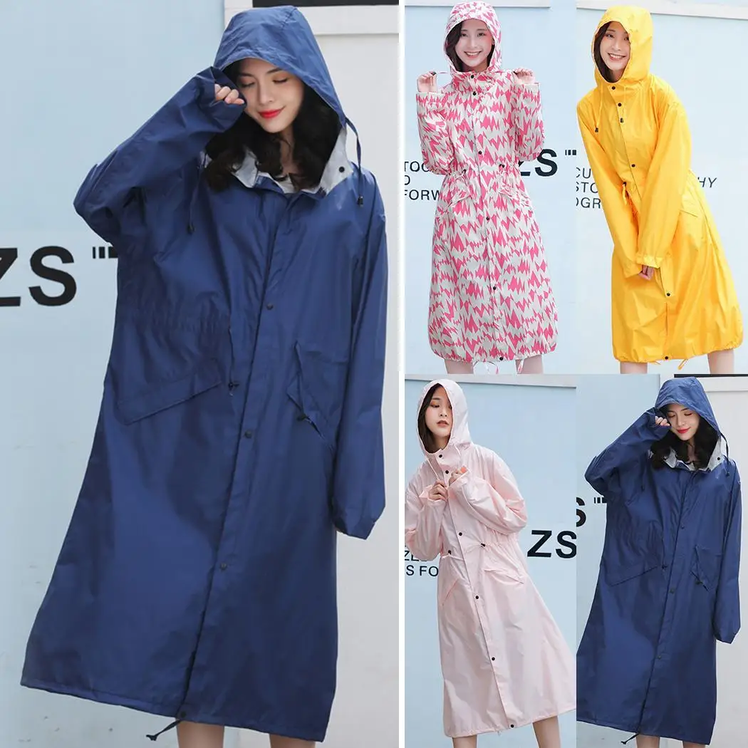 Women Multi-functional Waterproof Prints Outdoor Hiking Raincoat M-XLEnvironmentally friendly PU coating 5 Color raincoat