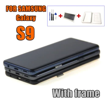 

High Quality For Samsung s9 g960 LCD Display Digitizer Touch Screen With Frame Assembly 100% Original Super AMOLED Replacement