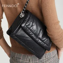 Женская сумка на плечо из искусственной кожи с цепочками, высококачественные зимние классические сумки-мессенджеры черного, винного, красного, зеленого цвета