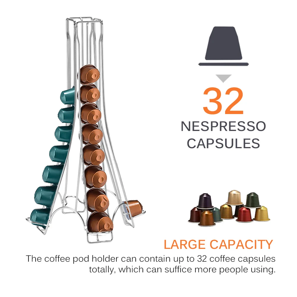 Роторная капсула башня стенд практичный держатель для капсул с кофе стойка для Nespresso/dolcegusto/K-Cup кофе капсулы