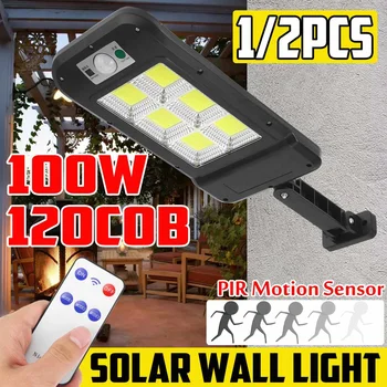 

2/1pcs Solar Wall light PIR Motion Sensor light Led Street Light IP65 Waterproof Garden Lamp Outdoor Lighting Dimmable wall lamp