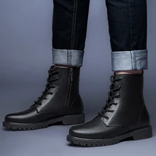 

Men's Boots Plush Warm Men's Snow Boots British Style Men Footwear Men's Boots Motorcycle Boots Big Size 48