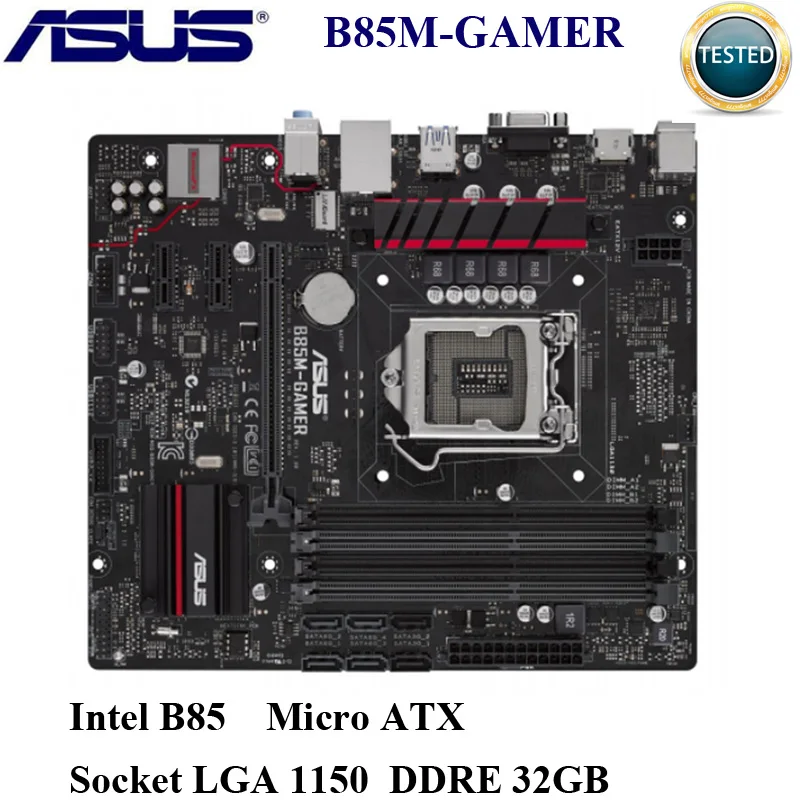 #^Special Price LGA 1150 Asus B85M-GAMER DDR3 LGA 1150 B85 Desktop Motherboard 32GB USB2.0 USB3.0 for I3 I5 I7 CPU motherboard 32GB