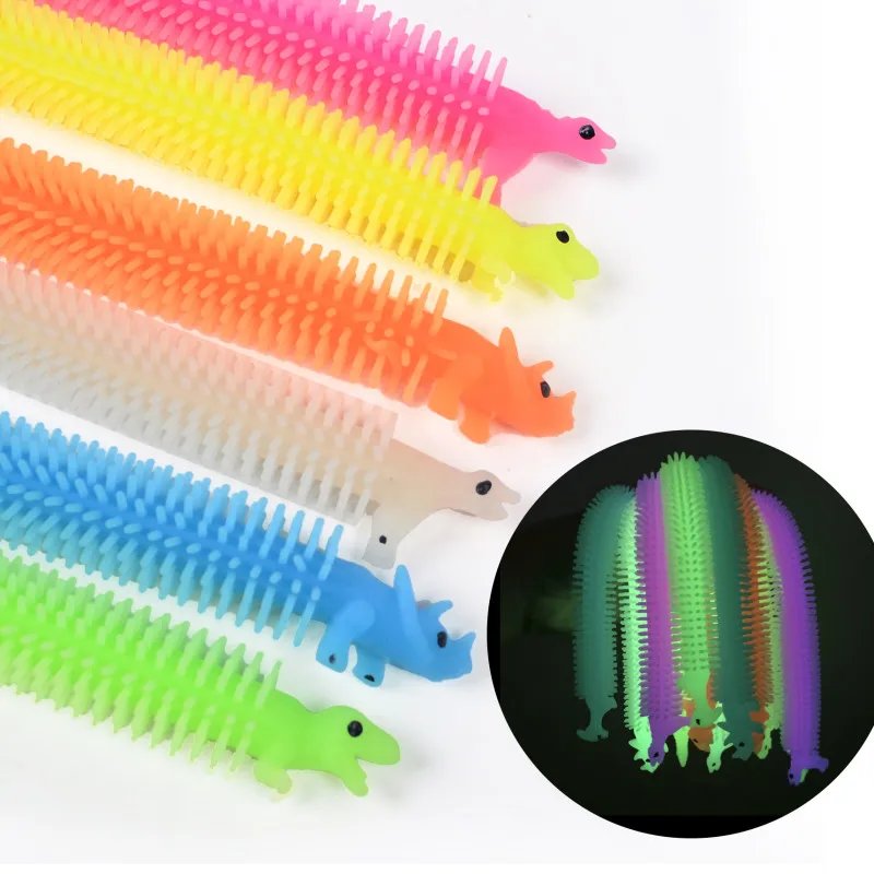 Glow in the Dark Stretch String Fidget Toy- Worm Noodle Strings