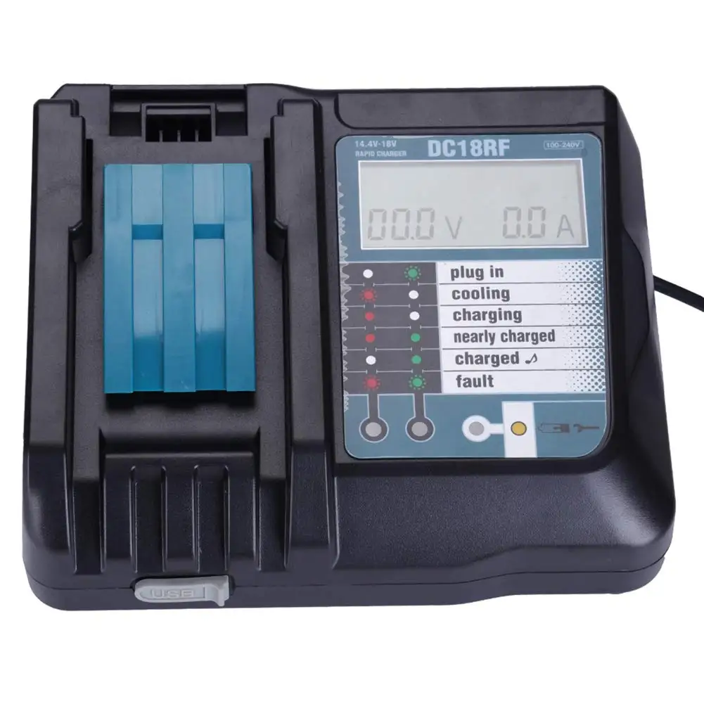 

Universal 3.5A USB Interface Fast Charging For Mikita 14.4/18V LCD Display DC18RC/DC18RF Tool Charger