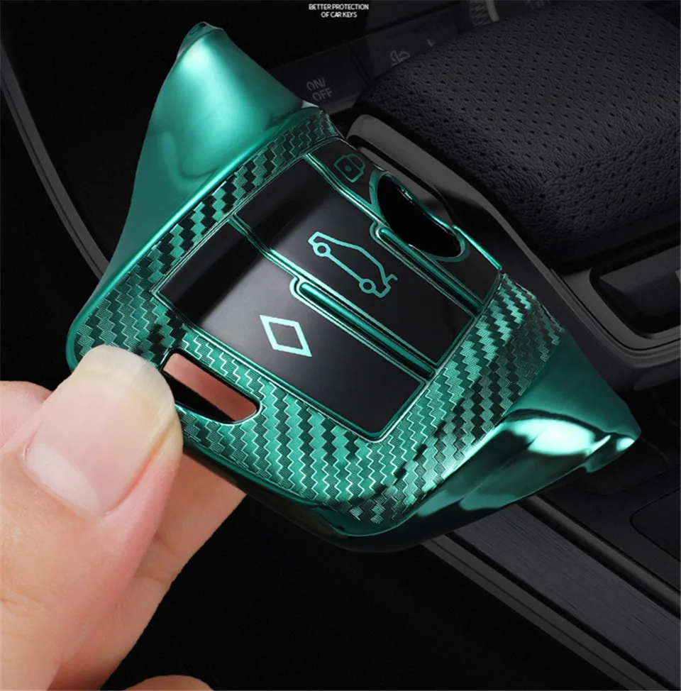 Tpu Carbon Fiber Car Key Fob Cover Case Bag Skin Shell Holder For Bmw X5 F15 X6 F16 G30 7 Series G11 X1 F48 F39 Smart Key - - Racext™️ - - Racext 23