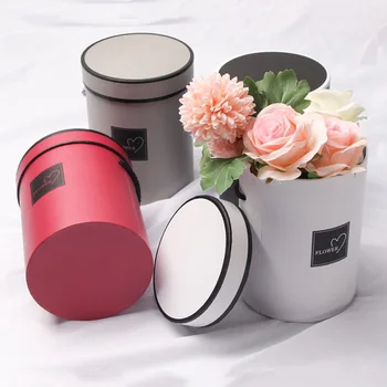 

Round Holding Bucket Flowers Deocration Case European-style Bouquet Flower Arrangement Gift Packaing Box