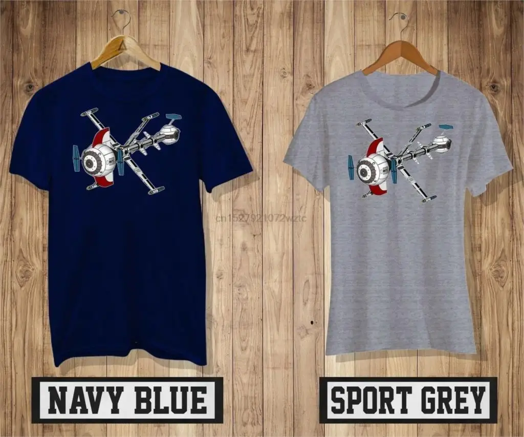 Future Comet Captain T-Shirt Mens Womens NavyGrey Nerd Fiction Anime Tee 3 | Мужская одежда