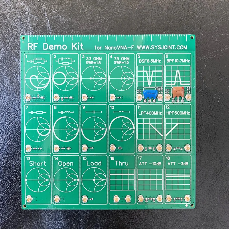NanoVNA RF тестовая плата RF демонстрационный комплект NanoVNA RF тестовая плата векторный тестовый фильтр аттенюатор для NanoVNA-F H009