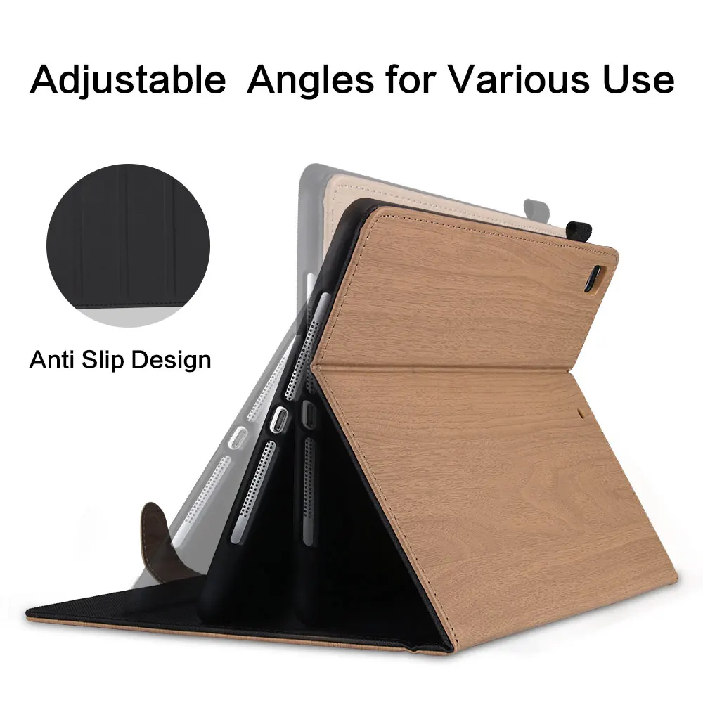 

For iPad 10.2 2019 leather smart case For iPad 9.7 2017 2018 silicone Bottom shell Full Protective tablet case