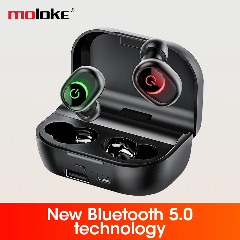 Moloke M5 tws wireless bluetooth headset 5 0 mini running waterproof invisible headset true wireless headset