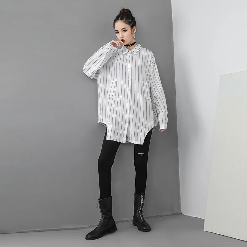 Max LuLu модные корейские уличные женские топы в стиле панк хлопковые блузки женские полосатые шифоновые длинные рубашки винтажная осенняя одежда
