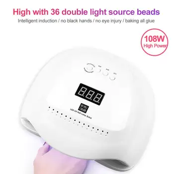 

Nail Dryer LED Lamp 108W Ice Lamp For Manicure Gel Nail Lamp Drying Lamp For Gel Varnish Electric Manicure EU / US Plug