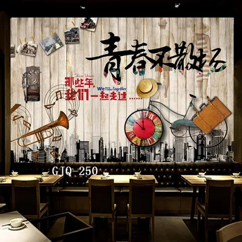 

Nostalgic Retro Large Mural Youth Not Finish Seamless Wallpaper Bar Restaurant Theme Wallpaper Background Wall