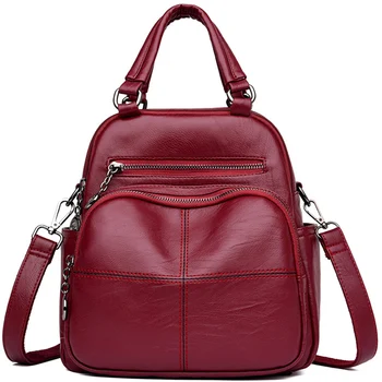 

2020 Hot Women Luxury Leather Backpacks High Quality Female Fashion Backpack For Girls School Bags Travel Bagpack Lady Sac A Dos