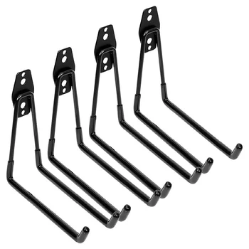 

4x Wall Mount Garage Bike Hanger Hook Heavy Duty Metal Hooks Garden Bathroom Organizer Hooks With Bike Ladder Power Tools